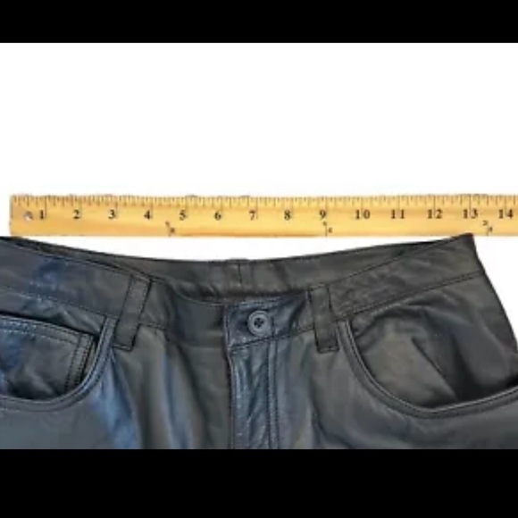 Black Leather Pants Jones New York Sport Women’s Straight Leg Size 8 - Picture 4 of 10
